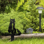 Spooky Black Cat Metal Sign For Halloween Outdoor Decor - Garden Art Stake