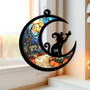Personalized Black Cat Halloween Suncatcher For Pet Memorial Sympathy Gift