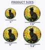 Gothic Black Cat Suncatcher With Butterflies For Halloween - Memorial Ornament For Cat Lovers