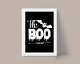 Spooky Cute Halloween Boo Crew Canvas Print - Black And White Wall Art For Halloween DéCor