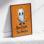 Funny Boo Crew Ghost Canvas Wall Art For First Grade Halloween Classroom Decor