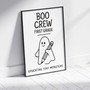 Boo Crew Ghost School Canvas For First Grade - Halloween Classroom Wall Art For Teachers