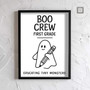 Boo Crew Ghost School Canvas For First Grade - Halloween Classroom Wall Art For Teachers