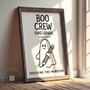 Boo Crew Ghost School Canvas For First Grade - Halloween Classroom Wall Art For Teachers