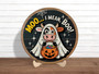 Cute Ghost Cow Boo Crew Wood Sign For Halloween Porch Decor - Farmhouse Style