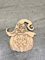 Boo Crew Pumpkin Head Door Hanger For Halloween - Personalized Wood Sign Fall DéCor