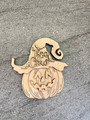 Boo Crew Pumpkin Head Door Hanger For Halloween - Personalized Wood Sign Fall DéCor