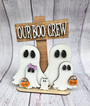 Boo Crew Ghost Halloween Family Decor Sign - Customizable For Spooky Season