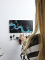 Personalized Contemporary Key Holder For Wall - Family Map Key Holder - Housewarming Gifts