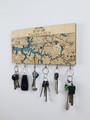 Personalized Contemporary Key Holder For Wall - Family Map Key Holder - Housewarming Gifts