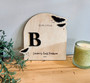 Personalized First Halloween Wood Sign - Baby's Newborn Photo Prop & Baby Shower Gift With Footprints Design