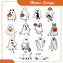 Personalized Ghost Family Wood Plaque For Halloween - Custom Name Sign For Spooky Season