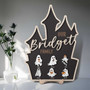 Personalized Ghost Family Wood Plaque For Halloween - Custom Name Sign For Spooky Season