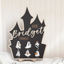 Personalized Ghost Family Wood Plaque For Halloween - Custom Name Sign For Spooky Season
