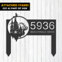 Personalized Halloween Metal Address Sign With Witch Design For Outdoor DéCor