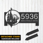 Personalized Halloween Metal Address Sign With Witch Design For Outdoor DéCor