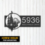 Personalized Halloween Metal Address Sign With Witch Design For Outdoor DéCor