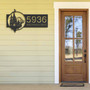 Personalized Halloween Metal Address Sign With Witch Design For Outdoor DéCor