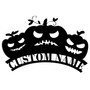 Personalized Indoor Outdoor Scary Pumpkin Wall Art For Halloween - Custom Family Name Sign
