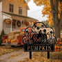 Personalized Pumpkin Patch Metal Yard Sign For Autumn Harvest In Garden Decor