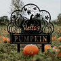 Personalized Pumpkin Patch Metal Yard Sign For Autumn Harvest In Garden Decor