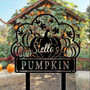 Personalized Pumpkin Patch Metal Yard Sign For Autumn Harvest In Garden Decor