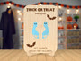 Custom First Halloween Footprint Wood Sign For Kids - Touching Gift