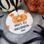Ceramic First Halloween Pumpkin Ornament Keepsake - Personalized Gift For Baby's First Halloween DéCor