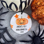 Ceramic First Halloween Pumpkin Ornament Keepsake - Personalized Gift For Baby's First Halloween DéCor