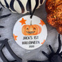 Ceramic First Halloween Pumpkin Ornament Keepsake - Personalized Gift For Baby's First Halloween DéCor