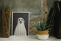Spooky Black Labrador Ghost Dog Canvas - Halloween Dog Art Decor For Living Room