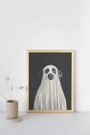 Spooky Black Labrador Ghost Dog Canvas - Halloween Dog Art Decor For Living Room