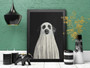 Spooky Black Labrador Ghost Dog Canvas - Halloween Dog Art Decor For Living Room