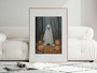 Spooky Ghost Dog Canvas Print - Vintage Halloween Decor For Dog Lovers