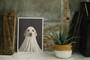 Personalized Ghost Dog Wall Art Canvas - Golden Retriever In Ghost Costume For Halloween Home DéCor
