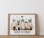 Trendy Ghost Dog Canvas For Fall - Funny Halloween Puppy Decor For Apartments