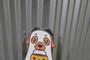 Halloween Ghost Dog UV Wood Sign - Cute Labrador Golden Retriever Jack-O'-Lantern Window Hanging Decoration