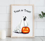 Charming Ghost Dog Watercolor Canvas For Cute Fall & Halloween Decor