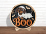 Spooky Ghost Dog Wooden Door Hanger - Dachshund Halloween Decor For Pet Lovers