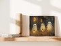 Ghost Family Canvas For Halloween - Vintage Haunted House Art Decor