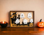 Cute Halloween Decor: Personalized Ghost Family Wood Sign For Spooky Seasonal Touch