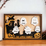 Cute Halloween Decor: Personalized Ghost Family Wood Sign For Spooky Seasonal Touch
