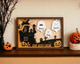 Cute Halloween Decor: Personalized Ghost Family Wood Sign For Spooky Seasonal Touch
