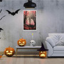 Ghost Halloween Canvas: Cute Ghosts On Swing - Retro Surreal Wall Art For Bedroom And Dorm Decor