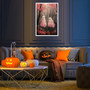 Ghost Halloween Canvas: Cute Ghosts On Swing - Retro Surreal Wall Art For Bedroom And Dorm Decor