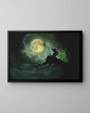 Dark Cottagecore Moon Halloween Canvas - Mystical Wall Art For Spooky Decor