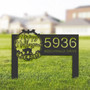Personalized Halloween Metal Address Sign With Black Cat And Pumpkins - Custom Yard Plaque For Outdoor DéCor