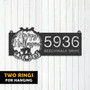 Personalized Halloween Metal Address Sign With Black Cat And Pumpkins - Custom Yard Plaque For Outdoor DéCor