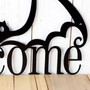 Personalized Halloween Bat Welcome Outdoor Metal Sign - Perfect For Spooky Wall Decor