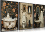 Ghost Halloween Canvas Funny Art For Bathroom Retro Gothic Style